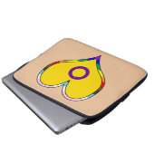 Intersex Pride Heart Laptop Sleeve (Vorne Knopf)