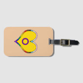 Intersex Pride Heart Luggage Tag Gepäckanhänger (Vorderseite (Horizontal))