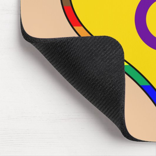 Intersex Pride Heart Mousepad (Ecke)
