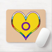 Intersex Pride Heart Mousepad (Mit Mouse)