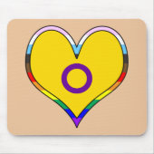 Intersex Pride Heart Mousepad (Vorne)