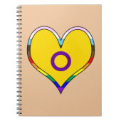 Intersex Pride Heart Notebook Notizblock (Vorderseite)