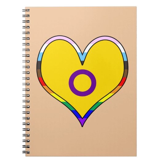 Intersex Pride Heart Notebook Notizblock (Vorderseite)