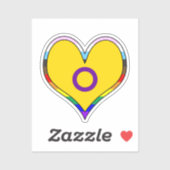 Intersex Pride Heart Sticker (Blatt)