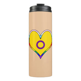 Intersex Pride Heart Thermal Tumbler Thermosbecher