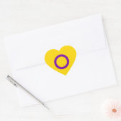 INTERSEX PRIDE Herz-Aufkleber (Umschlag)
