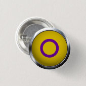 INTERSEX PRIDE MEDALLION BUTTON (Vorne & Hinten)
