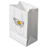 Intersex Pride Skeleton Halloween Goth Heart Class Mittlere Geschenktüte (Vorderseite Schrägansicht)