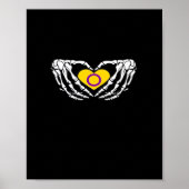 Intersex Pride Skeleton Halloween Goth Heart Class Poster (Vorne)