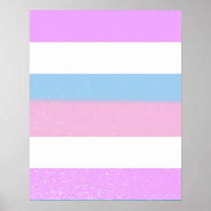 INTERSEX PRIDE STRIPES DESIGN POSTER