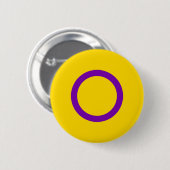 Intersex Pride Yellow Lila Circle Flag Button (Vorne & Hinten)