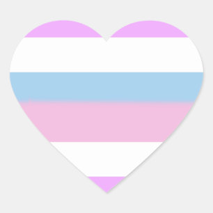Intersex Pripes Herz-Aufkleber