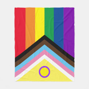Intersex Progress Pride Flag Fleece Blanket