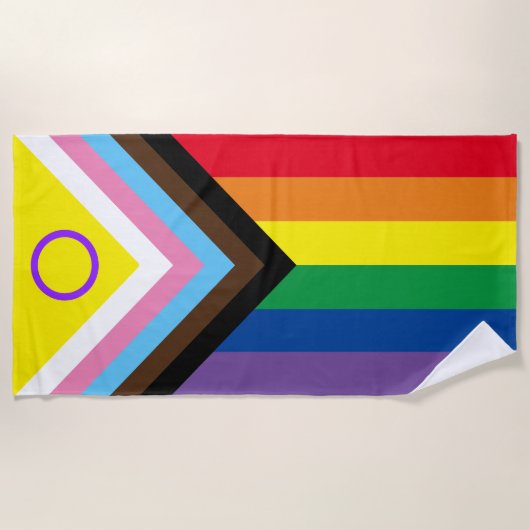 Intersex Progress Prilag Flag Strandtuch (Vorderseite)