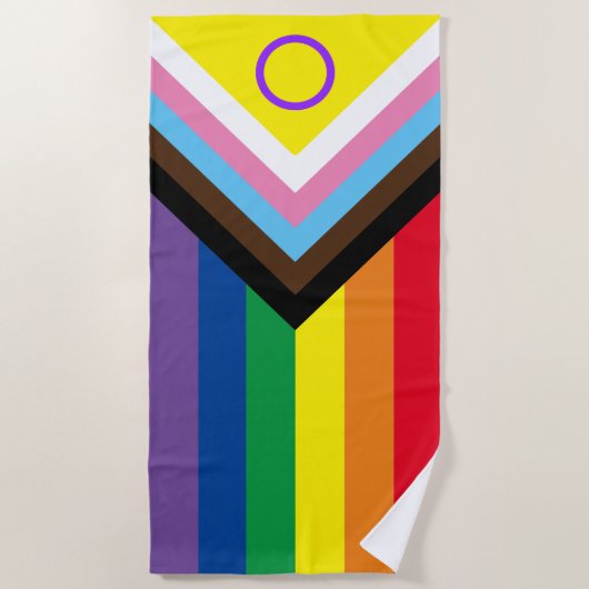 Intersex Progress Prilag Flag Strandtuch (Vorderseite)