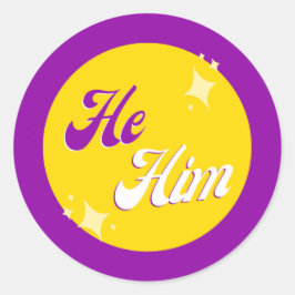 Intersex Pronouns Runder Aufkleber