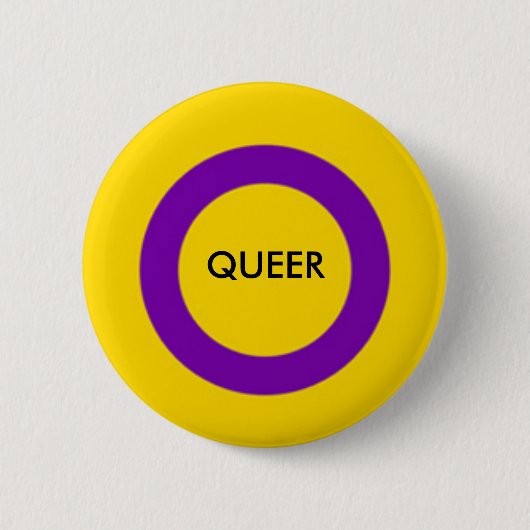 Intersex queer Stolz-Knopf Button (Vorderseite)