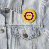 Intersex queer Stolz-Knopf Button (Beispiel)