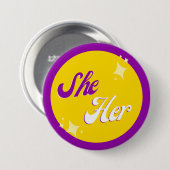 Intersex Sie/Ihre Pronos Button (Vorne & Hinten)