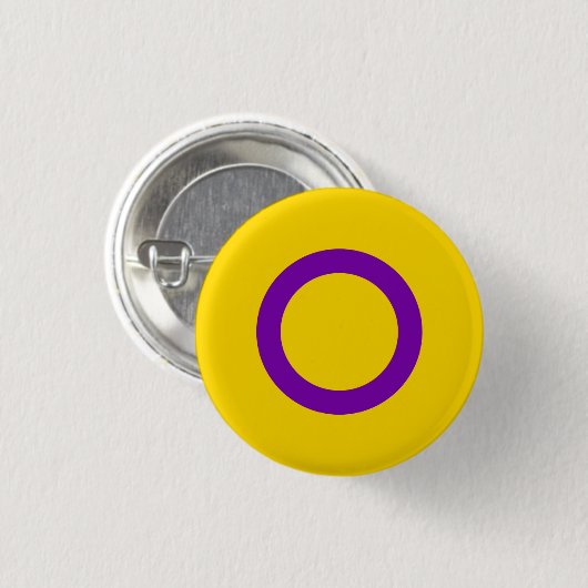 Intersex-Staffelflagge Button (Vorne & Hinten)