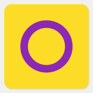 Intersex-Staffelflagge Quadratischer Aufkleber
