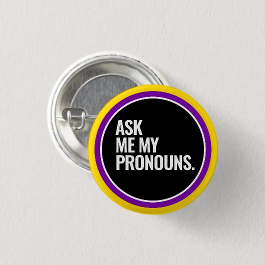 Intersex-Stolz Button (Vorne & Hinten)