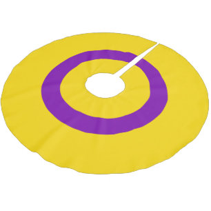 Intersex-Stolz-Flagge Polyester Weihnachtsbaumdecke