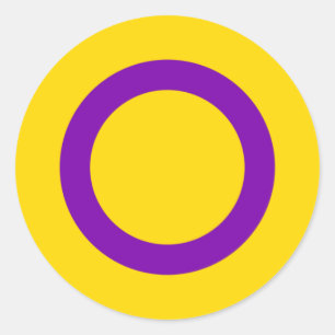 Intersex-Stolz-Flagge Runder Aufkleber