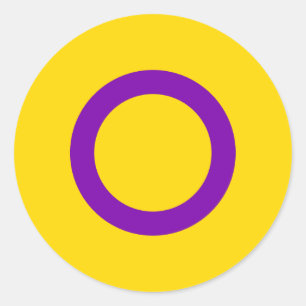 Intersex-Stolzflagge LGBTQ Runder Aufkleber