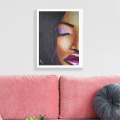Interskopische Frau - Leinwand (Insitu (Wohnzimmer))