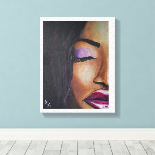 Interskopische Frau - Leinwand (Insitu (Holzboden))