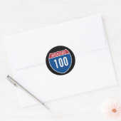 Interstate 100 runder aufkleber (Umschlag)