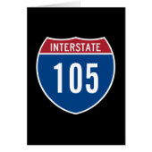 Interstate 105 Birthday Grußkarte (Vorne)