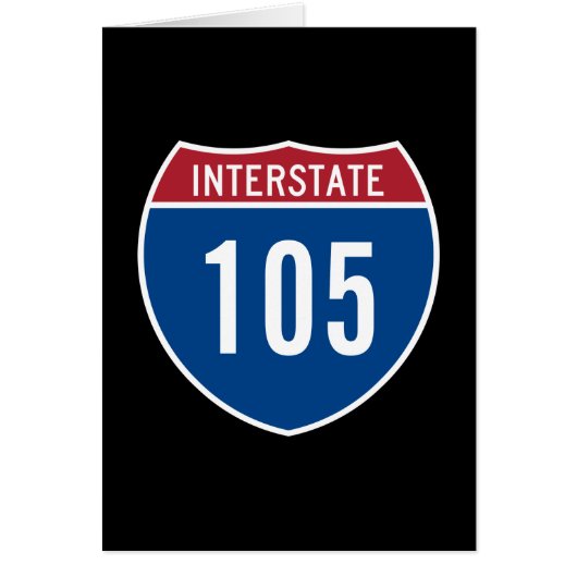 Interstate 105 Birthday Grußkarte (Vorne)