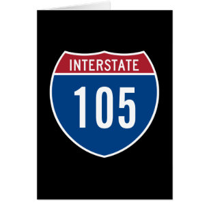 Interstate 105 Geburtstagskarte