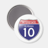 Interstate 10 Alabama Magnet (Vorderseite/Rückseite)