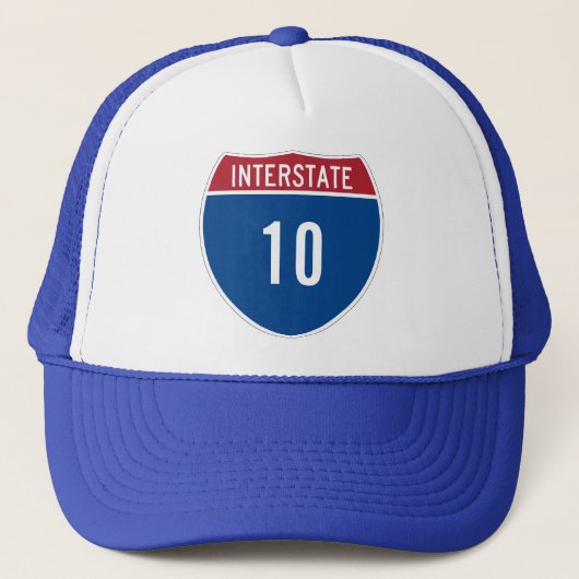 Interstate 10 Hat Truckerkappe (Vorderseite)