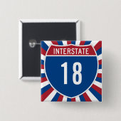Interstate 18 button (Vorne & Hinten)