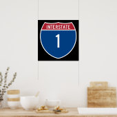 Interstate 1 poster (Küche)