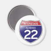 Interstate 22 Alabama Magnet (Vorderseite/Rückseite)