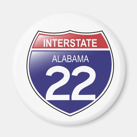 Interstate 22 Alabama Magnet (Vorne)