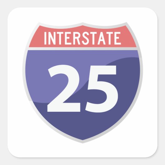 Interstate 25 (I-25) Road Trip Travel Sticker (Vorderseite)