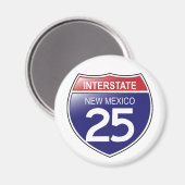 Interstate 25 in New Mexico Magnet (Vorderseite/Rückseite)
