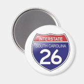 Interstate 26 South Carolina Magnet (Vorderseite/Rückseite)
