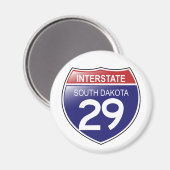 Interstate 29 South Dakota Magnet (Vorderseite/Rückseite)
