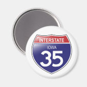 Interstate 35 Iowa Magnet (Vorderseite/Rückseite)