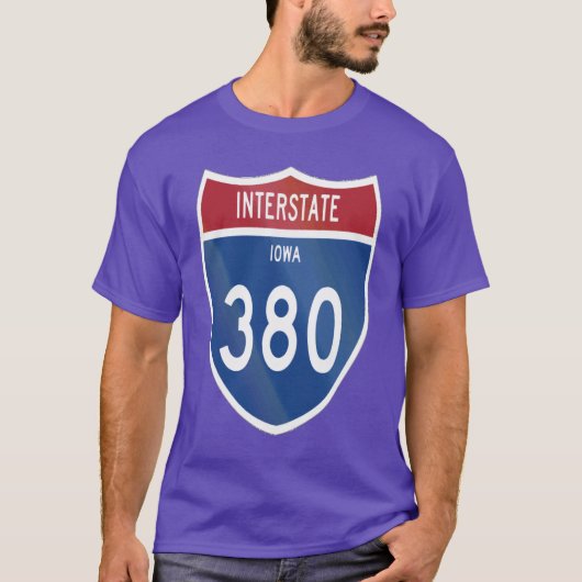 Interstate 380 Iowa I380 Highway Oversized 1 T-Shirt (Vorderseite)