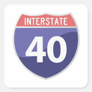 Interstate 40 (I-40) Road Trip Travel Sticker