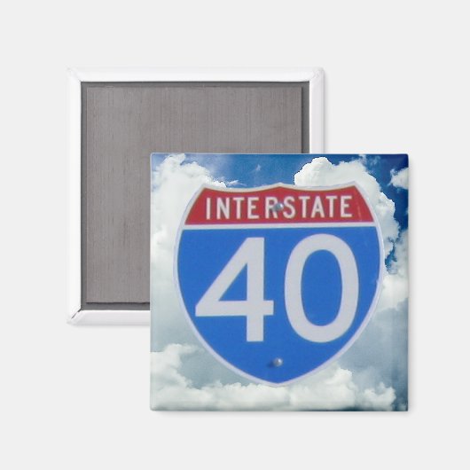 Interstate 40 Schild Magnet (Vorderseite/Rückseite)
