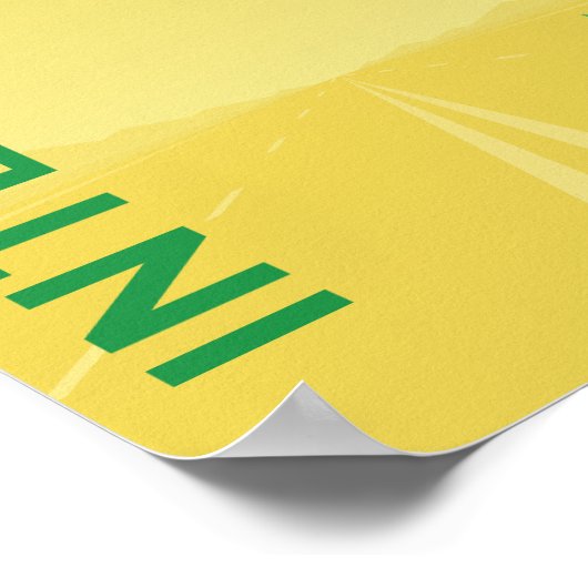 Interstate 55 (I-55) Poster (Gelb) (Ecke)